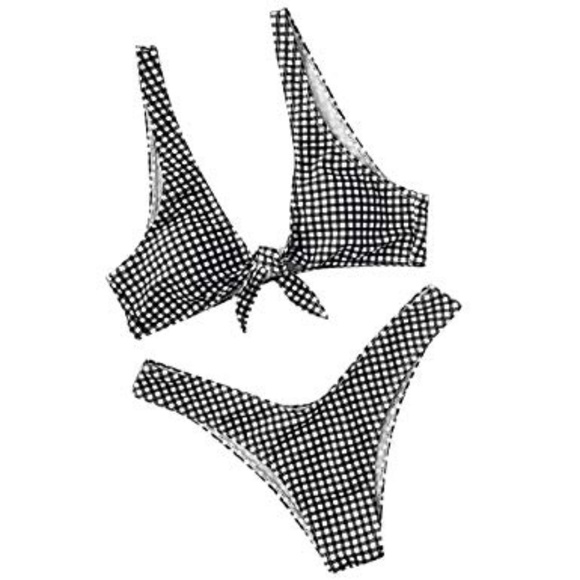Zaful Other - 💥(3/$20) nwt zaful • gingham tie front bikini